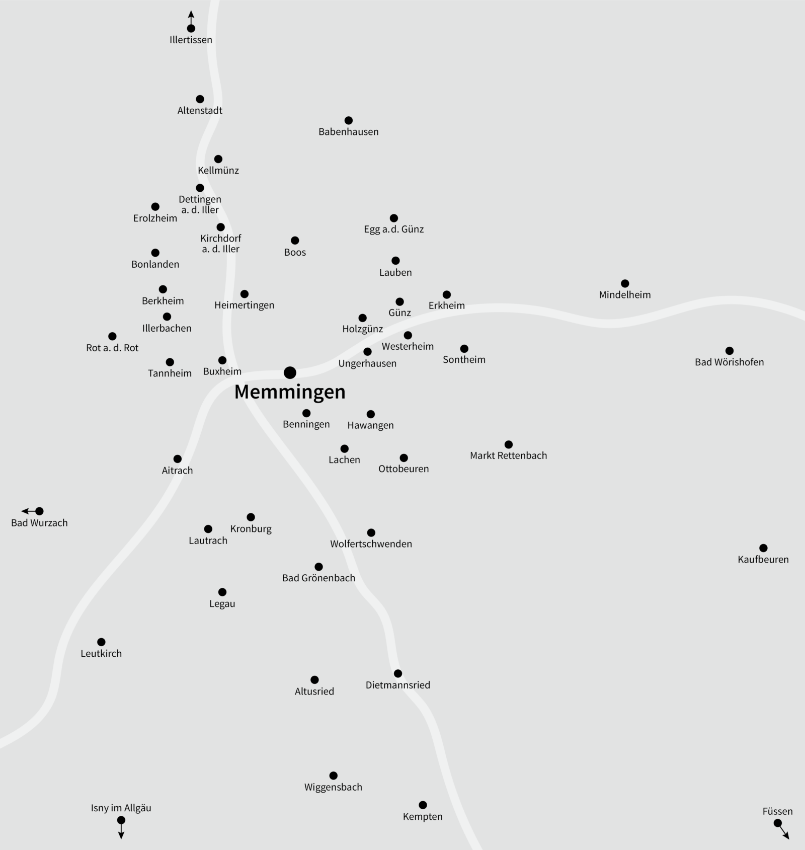 Verteilungsgebiet des Memminger Monats