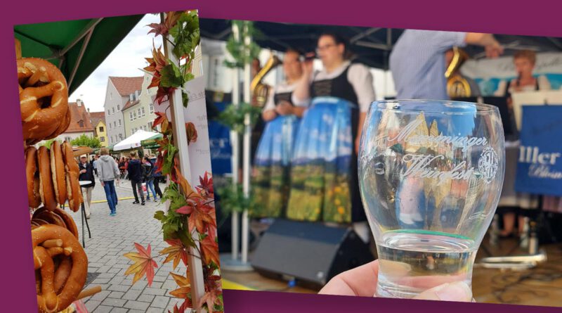 Impressionen vom Memminger Weinfest in einer Fotocollage