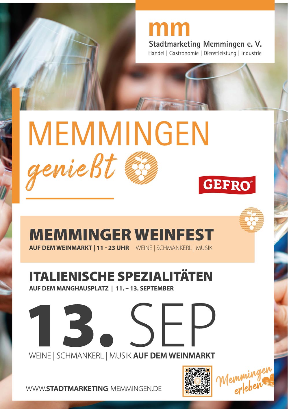 Plakat für das Weinfest Memmingen
