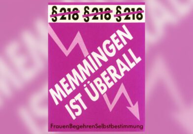 Ein altes Plakat für eine Demonstration gegen den Paragrafen 218