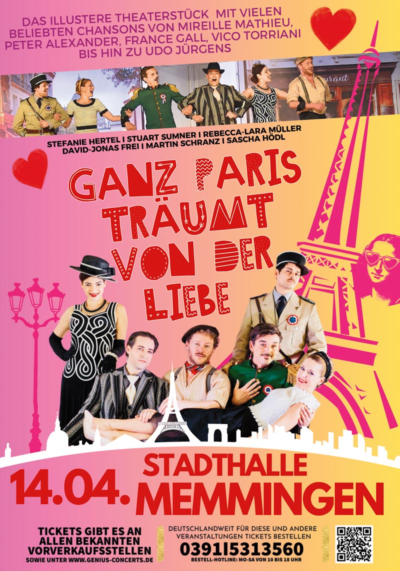 Anzeige für das Musical Ganz Paris träumt von der Liebe
