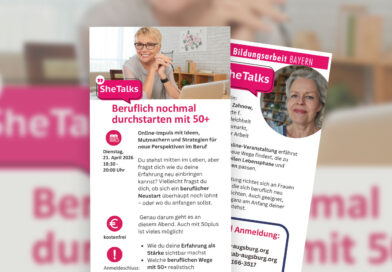 Beruflich nochmal durchstarten mit 50+ Ausschnitt des Programmflyers zur Veranstaltung